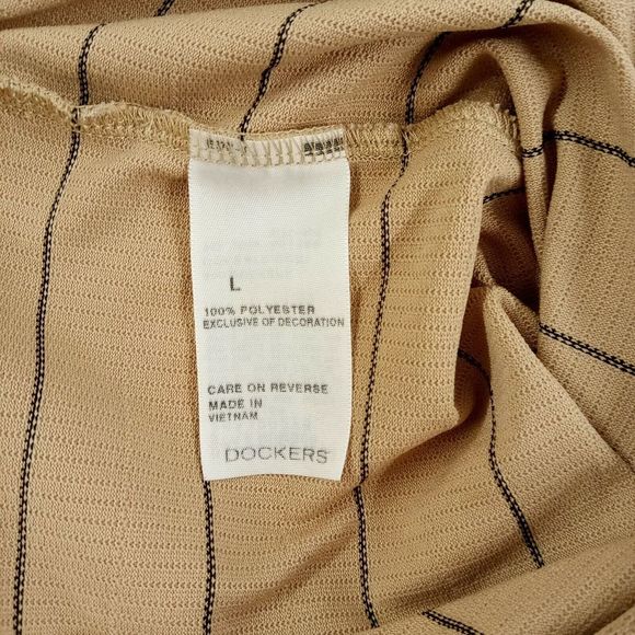 Dockers Golf Polo Shirt Mens Large Short‎ Sleeve Gold Lightweight - Picture 9 of 12